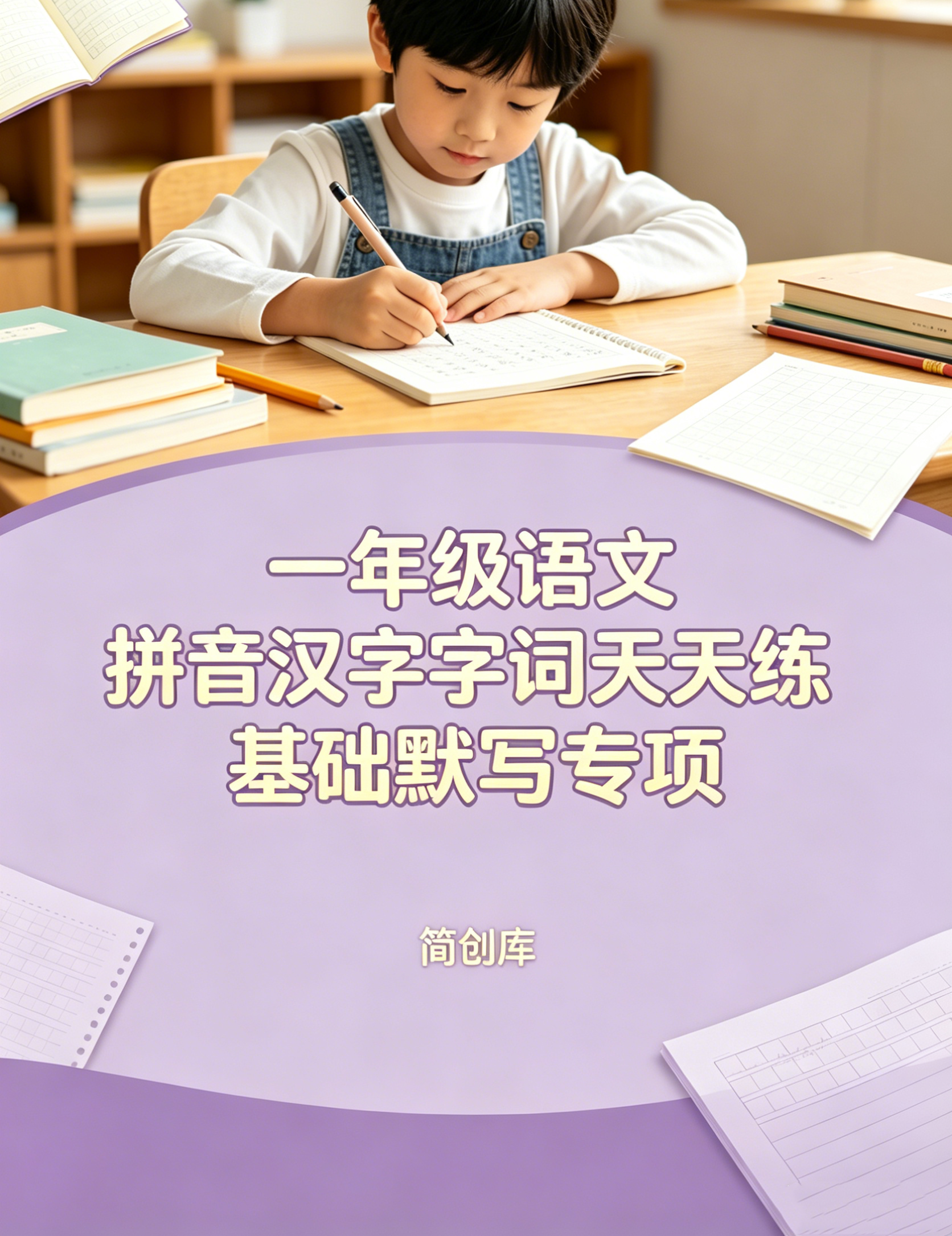 F10002一年级语文拼音汉字字词天天练 基础默写专项-简创库网