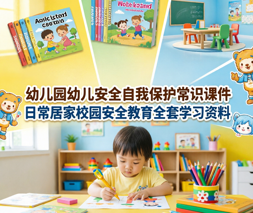 E1100幼儿园幼儿安全自我保护常识课件 日常居家校园安全教育全套学习资料-简创库网