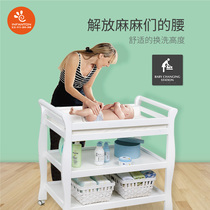 Infanton Solid wood Diaper changing table Baby care table Baby bath Touch table Massage changing table