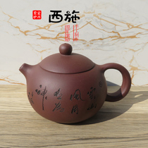 Yixing purple sand teapot famous handmade original ore old artist Chen Zhiqin traditional Xishi teapot 200ml