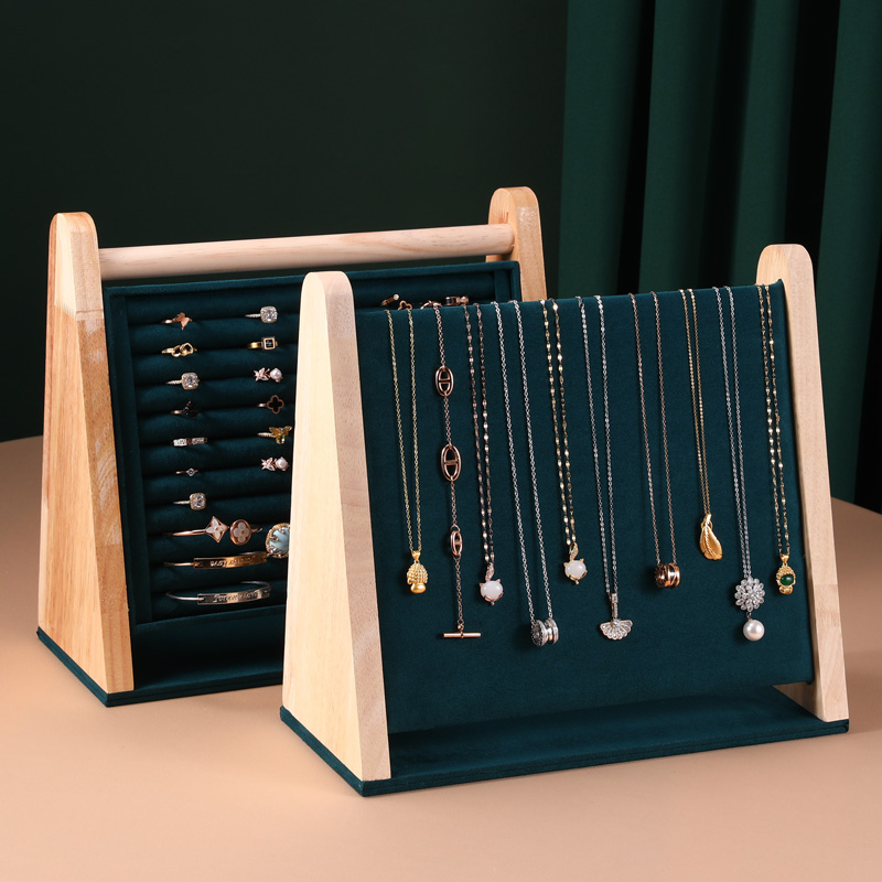 Bevel Standing Rings Show Rack Ear Needle Earrings Containing Layer Shelf Necklace Jewellery Rack Handmade Jewelry Display Props