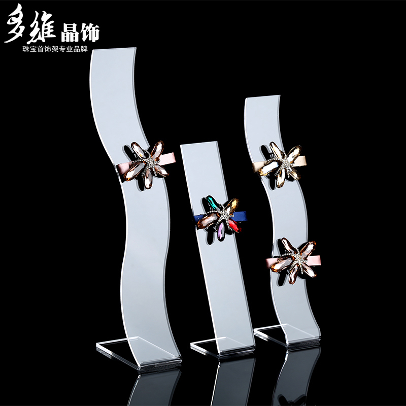Transparent acrylic display stand hairpin plate head flower hairpin head decoration rack Jewelry storage jewelry display props