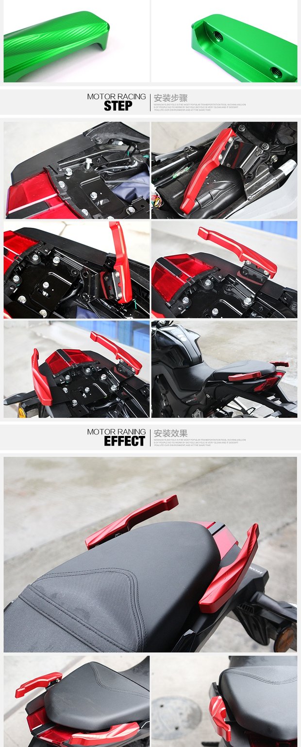 锋 眼 CB190R phía sau giàn giáo mắt bão tay vịn đuôi nhôm sửa đổi đuôi - Xe máy Sopiler Khung bảo vệ xe máy