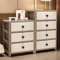 Drawer-type storage cabinet plastic home living room snack storage cabinet multi-layer childrens wardrobe storage rack organizer box