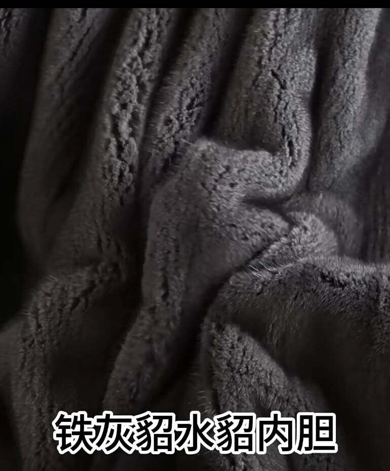 Меховая одежда 貂博士尼克服男整貂水貂连帽中长派克服大衣皮草厚皮毛一体外套冬