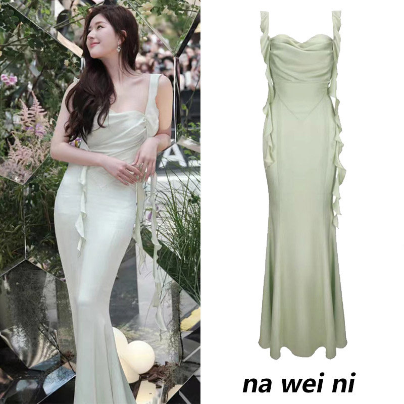 zhao lusi green dress cnladies archive ZHAO LUSI in custom Atelier Versace