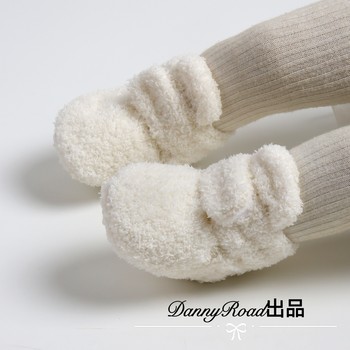 New Winter Furry Boots with Soft Soles, Warm Baby Boots, Soft and Warm, Protect Feet, Suitable for 0-1 Year Old Boys and Girls, with Added Fleece