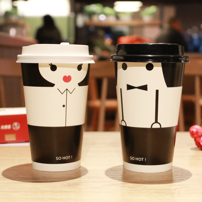 Thickened Milk Tea Cupcake Disposable Bigonorrhea film Juice Drink Cupcake 400ml500ml600ml