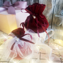 Wedding candy bag high-end gauze bag female wedding candy box creative hand gift box portable bag silk cloth bag