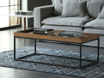 Simple modern wrought iron wood coffee table loft American office living room sofa long square table Minimalist iron tea table