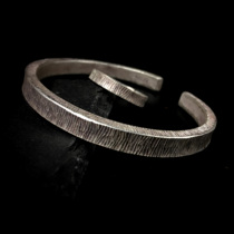 Original 999 Silver Hand Personality Simple Simple Texture Bracelet Ring Moku Silver