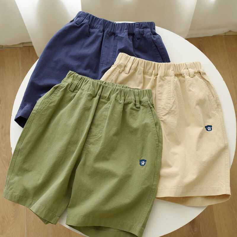 Pure Cotton Boys' Shorts 2026 Summer Thin Style Versatile Casual Pants Printed Pants Sports Knee-Length Shorts