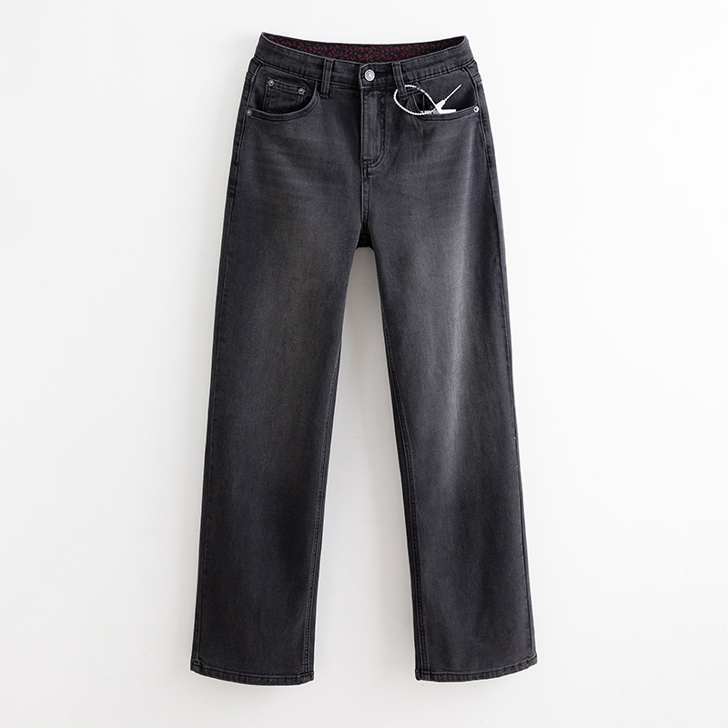 2026 Summer New High-Waisted Stretch Jeans for Women, Loose Fit, Slimming, Butt-Lifting, Elastic Waist, Straight Wide-Leg Pants, Trendy