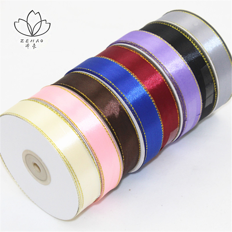 2CM Phnom Penh silk with upscale floral bouquet packaging material satin with flowers baking gift tie ribbon ribbons