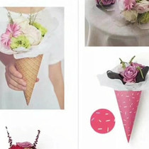 Ice cream roll paper Korean style flower gift wrapping paper flower bouquet material festival New Kraft paper