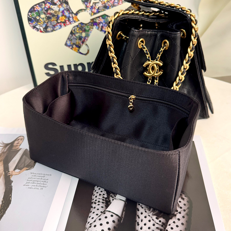 Suitable for Chanel 25 Bag Inner Lining, Satin Lining, 25C Hippie Hobo Zipper Storage and Organization