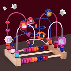 绕珠串珠子益智力动脑玩具婴儿童积木男孩女孩0宝宝1-2-3周岁早Z