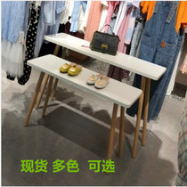 时尚北欧服装店中岛流水台橱窗展示台包包鞋帽化妆品展示架桌