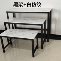 30 wide set of flower shop flower stand display rack clothing shoes and hats bag window display rack running water platform Island small table