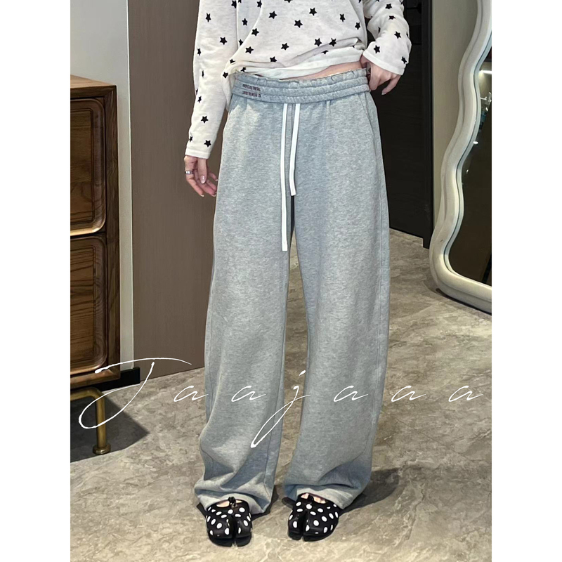 Jaajaaa Korean Style Lazy-Fit Drawstring Elastic Drape Sweatpants Urban Sporty Slimming Versatile Casual Pants Jaajaaa Korean Style Lazy-Fit Drawstring Elastic Drape Sweatpants Urban Sporty Slimming Versatile Casual Pants