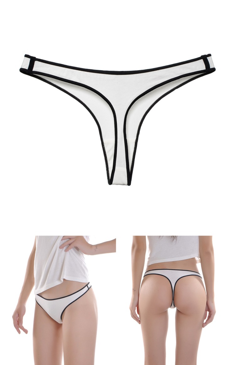 3 tải châu Âu và Mỹ eo cao thong nữ cotton không có dấu vết gợi cảm kích thước lớn thể dục thể thao đồ lót một mảnh phụ nữ sịp
