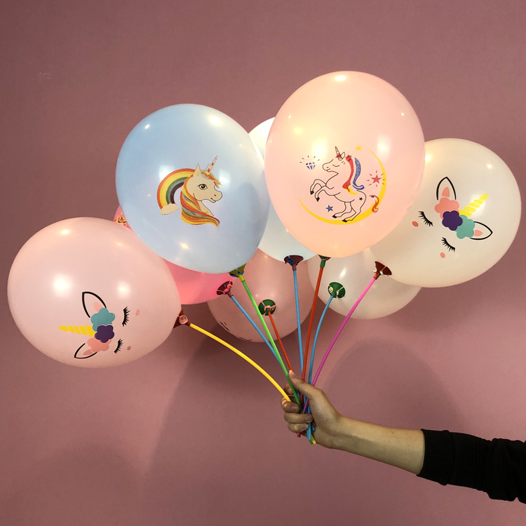 Unicorn push balloons Wechat business scan code to attract powder to attract creative luminous opening kindergarten practical gifts