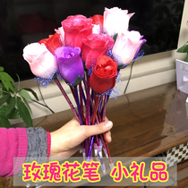 Rose pen childrens toy micro-commercial push scan code small gift creative and practical drainage powder suction activity giveaway