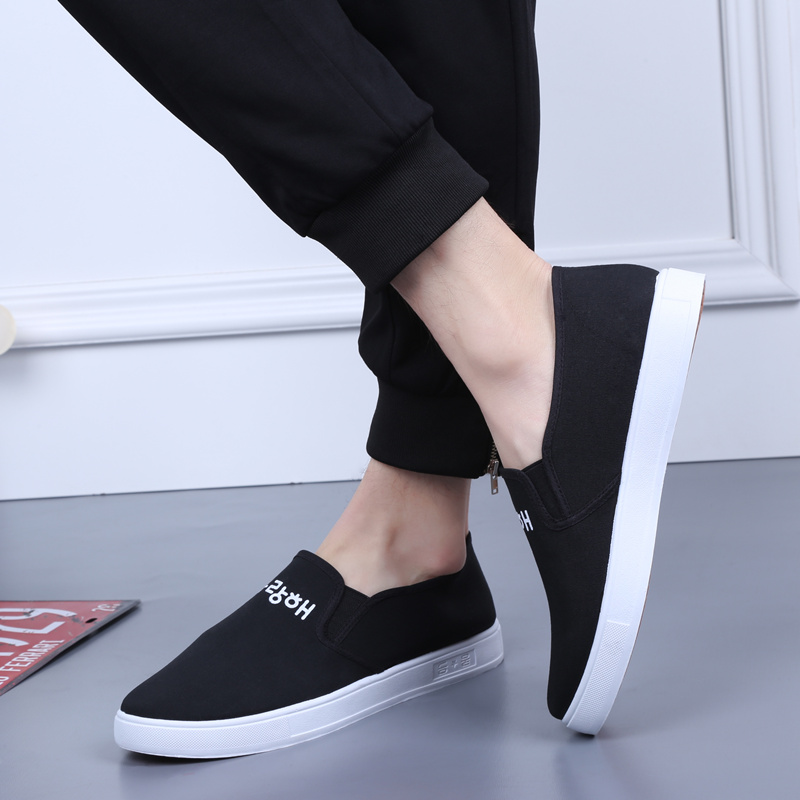 Mùa xuân và mùa hè Giày vải nam mới Phiên bản Hàn Quốc của một đôi giày đạp nam Giày đế bằng Giày lười Giày đế xuồng giày chống trượt giày thể thao nam chính hãng
