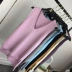 Áo len dệt kim nữ 2018 xuân hè mới phiên bản Hàn Quốc của áo len cổ lọ gió v cổ áo vest vest không tay áo khoác nữ hàn quốc Áo vest