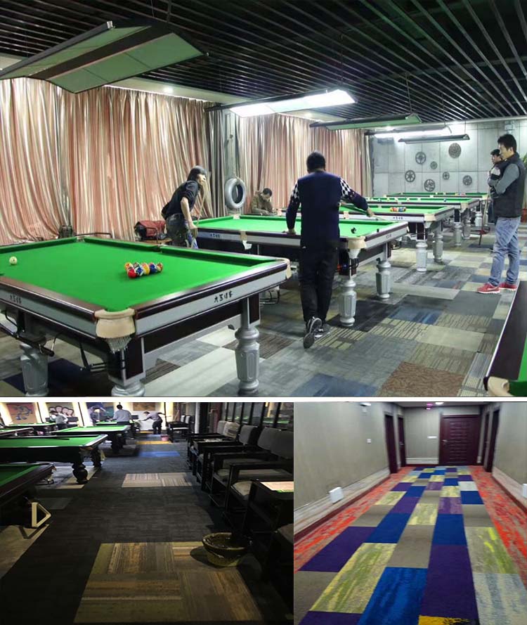 Văn phòng thảm PVC chống cháy mosaic vuông thảm 50X50 billiard phòng khách sạn phòng khách sàn phòng ngủ mat bảo vệ môi trường