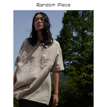 RandomPiece21 summer new CUPRO copper ammonia silk sand wash fog face classic large profile short sleeve shirt Women