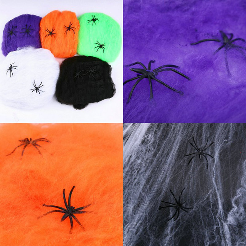 Cos Halloween cung cấp phòng thoát thanh giải trí địa điểm trang trí đạo cụ mạng nhện nhện sang trọng màu nhện - Sản phẩm Đảng / Magic / Hiệu suất đồ hoá trang halloween