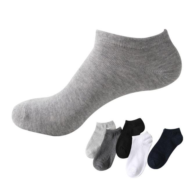 Socks ຜູ້ຊາຍຝ້າຍບໍລິສຸດ socks ຍາວສັ້ນກາງ calf summer deodorant sweat-absorbent ພາກຮຽນ spring ແລະດູໃບໄມ້ລົ່ນສີດໍາແລະສີຂາວຝ້າຍ socks ເຮືອ socks ຜູ້ຊາຍ socks 10 ຄູ່