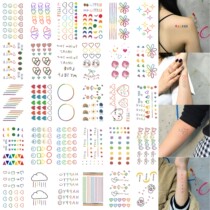 100 gold Hyuna with the same tattoo stickers wrist color lines Cute girl ins English tattoo stickers tattoo