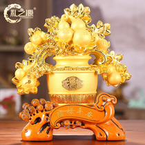 The source of gifts wealth peace peony flower home living room wine cabinet TV cabinet decoration decoration housewarming new house gift