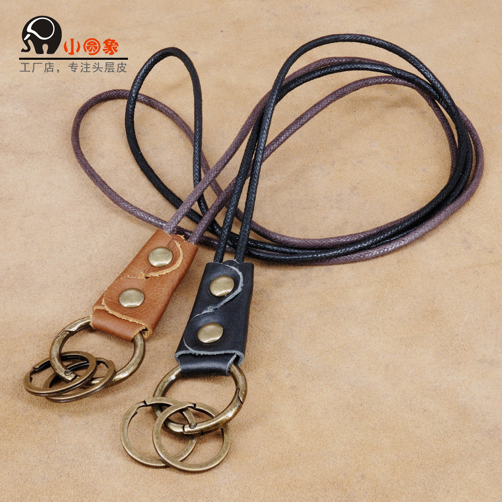 Small round mobile phone rope phone rope headskin key knock knob and neck rope cycle car key button