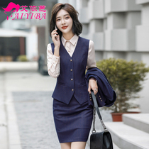 High-end professional suit female new business vest dress beautician work clothes hotel front desk work outfit