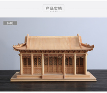 Solid Wood Ancient Building Model Ancient Building Sales Office Hotel Clubhouse Decoration Soft Clothing Commercial Space Pendulum custom