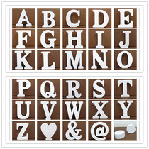Modern wooden English alphanumeric desktop ornaments home wedding decoration shooting window display props customization