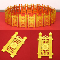 51 Gala Scene Placement Spring Atmosphere Decoration New Year Mall Beauty Chen Hotel Heaps Gold Plastic Fence