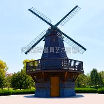 Spring Festival Flower Sea Decoration Outdoor Decoration Park Scenic Resort Space Beauty Landscape Windmill Dutch Windmill