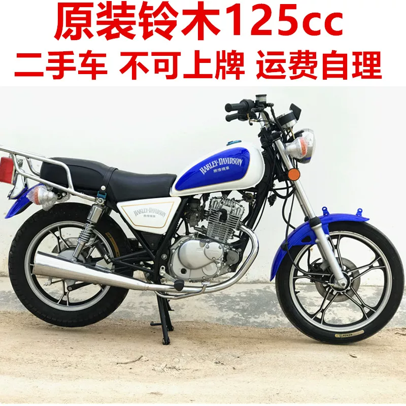 Мотоцикл Suzuki 125 см³, 5 передач, импортный б/у, состояние 90% — синий или золотой