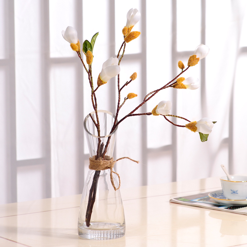 Yulang simulation simulation silk glass vase decoration living room dining room tea several laying cosmetic room with flowers