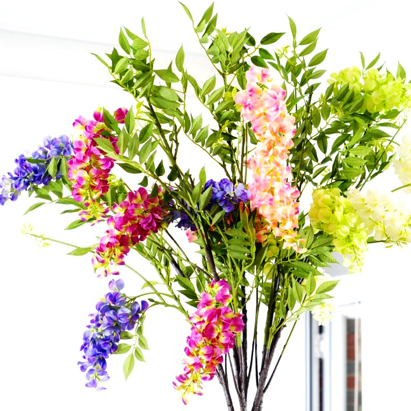 Purple Vine Flower Emulation Silk Flower Fake Flowers Single Living Room Table Face Vase Flower Arrangement Decorated Branches To Put Floral Views