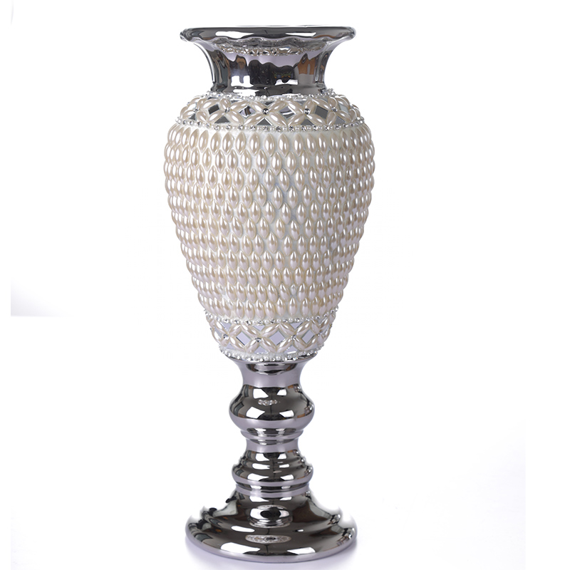 Living room resin imitation pearl bay shell vase resin flower pot table face Xuanguan floral ware European-style pendulum