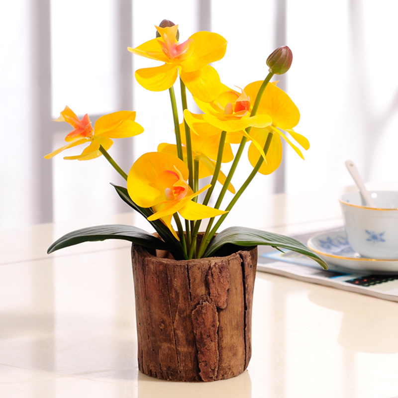 Butterfly Lan emulation hand feel flower ceramic vase decoration swinging piece furnishing living-room table face make-up room to put flowers