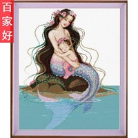 Tưởng niệm cross stitch 2019 giấy khai sinh cổ điển theo phong cách Trung Quốc gió quốc gia nhỏ mảnh mới nàng tiên cá bé của trẻ em - Công cụ & phụ kiện Cross-stitch mẫu tranh thêu chữ thập