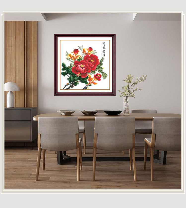 Cơ hội Đẩy cross stitch hoa mẫu đơn xác thực 2019 chữ thêu mới thêu với miếng nhỏ của phòng ngủ phòng khách đơn giản và tươi - Công cụ & phụ kiện Cross-stitch tranh tự thêu