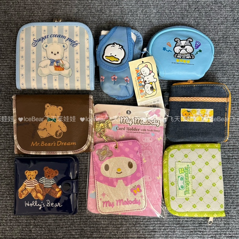 Sanrio Melody Baker Duck Teddy Bear San-X Panda Orange Wallet Card Holder Storage Mobile Phone Case