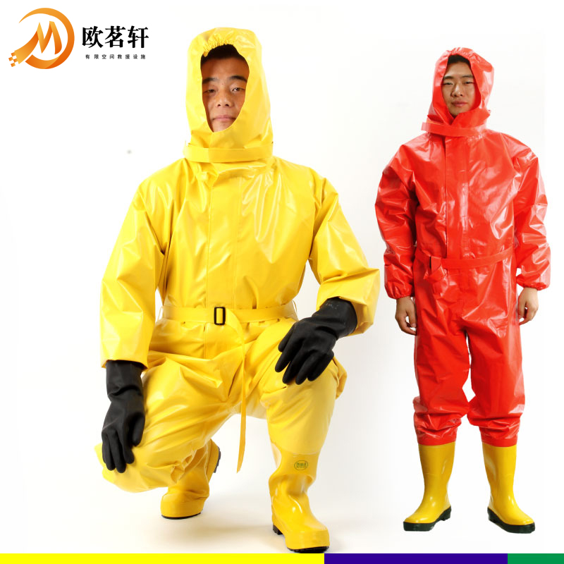 Grade 1 and 2 semi-fully enclosed light and heavy duty anti-sealing type fully enclosed acid and alkali resistant anti-chemical suit protective suit